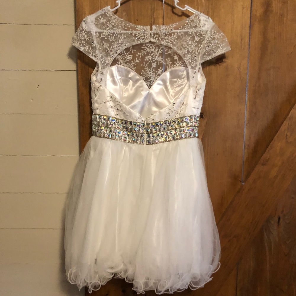 White prom dress